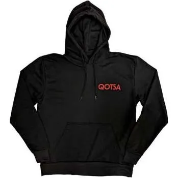 Pánská mikina Merch Queens Of The Stone Age: Queens Of The Stone Age Unisex Pullover Hoodie: Snake Logo (back Print) (large) L