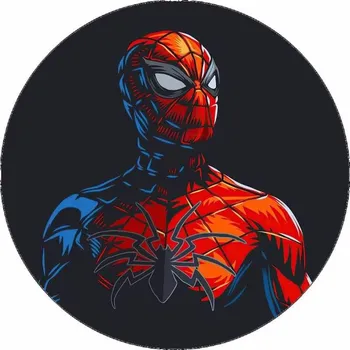 Jedlá dekorace na dort Jedlý papír Spiderman silueta na černém pozadí 19,5 cm