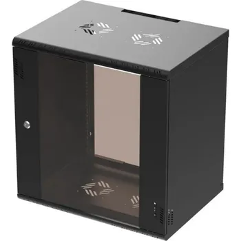 Racková skříň Extralink Premium EX.39342 12U 600x450 černá Szafa rack beznarzędziowy montaż, montowana na ścianie