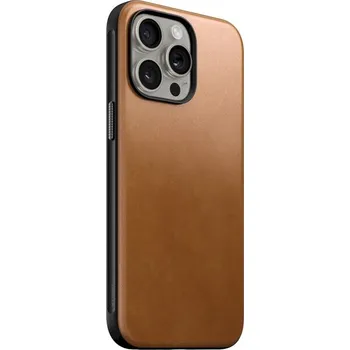 Pouzdro na mobilní telefon Nomad Modern Leather Case, english tan - iPhone 15 Pro Max (NM01620785) Hnědobéžová