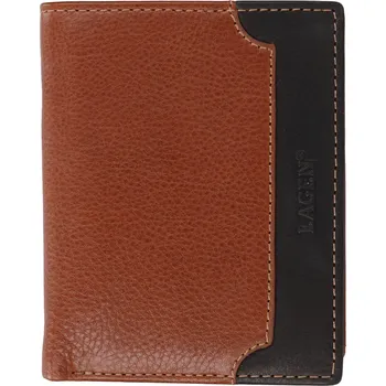 Peněženka Pánská kožená peněženka Lagen Theron - hnědo-černá