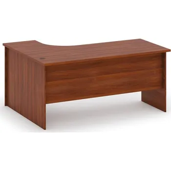 Psací stůl B2B Partner Rohový kancelářský psací stůl MIRELLI, 140x120 cm, pravý, ořech