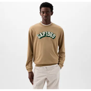 Pánská mikina Mikina GAP Logo Crewneck Sweatshirt Perfect Khaki XS