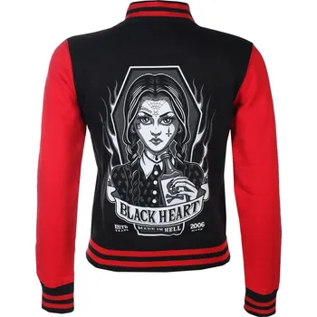 Dámská mikina mikina bez kapuce dámské - WEDNESDAY BS - BLACK HEART - 17599 - S