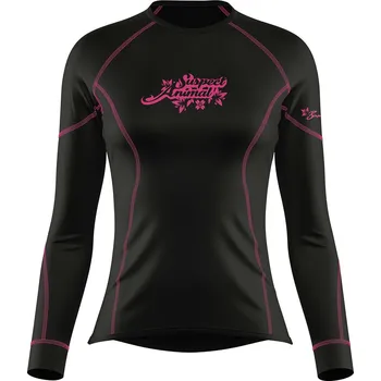 Dámské funkční triko dlouhý rukáv FUCHSIA černá Bamboo Ultra