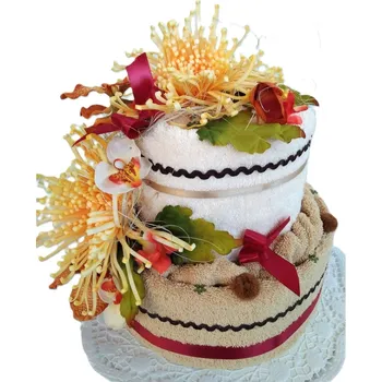 Veratex Textilní dort chryzantémy dvoupatrový 10