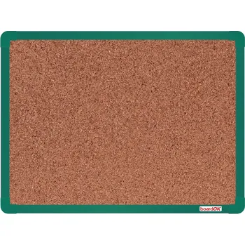Kancelářský nábytek boardOK Korková nástěnka boardOK v hliníkovém rámu, 600 x 450 mm, zelený rám