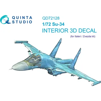 Plastikový model Quinta studio 1/72 Su-34 3D-Print.&col.Interior (ZVE/ITA)