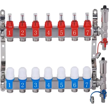 rozdělovač topení Hydroland Rozdělovač 8 okruhů nerezový 480 mm pro podlahové topení