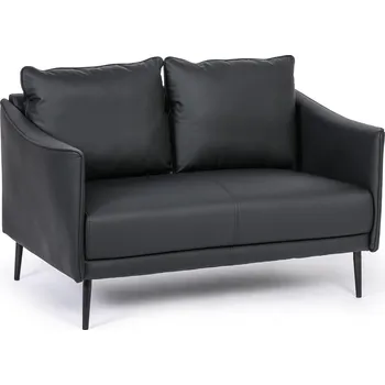 Sedací souprava B2B Partner Kožená sedací souprava PATTY, dvoumístná, černá