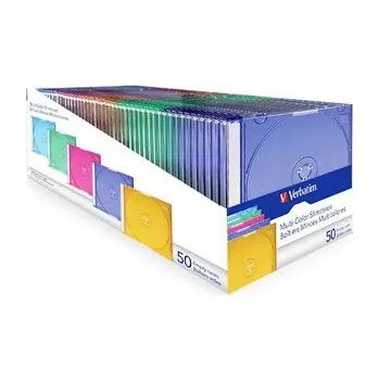 Slim Jewel Case 1 ks CD, DVD, Blu-ray, plast, barevný, Verbatim, po 50 ks (49973)