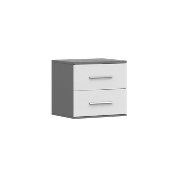 Noční stolek IDZ Noční stolek OMEGA II 22, 55 cm Bílá/Grafit