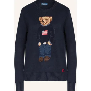 Dámský svetr Polo Ralph Lauren Dámský Svetr Se Lnem, tmavě modrá, 34