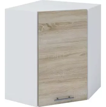 Kuchyňská linka Horní rohová skříňka, dub sonoma / bílá, FABIANA W - 60N - SLEVA 3% s kodem radost25