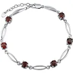 Stříbrný náramek s přírodním granátem Camoren JSW4041BGR