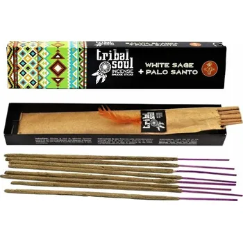 Čajovna Hari Darshan Šamanské vonné tyčinky BÍLÁ ŠALVĚJ a PALO SANTO