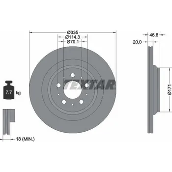 Brzdový kotouč Brzdový kotouč TEXTAR 92343303