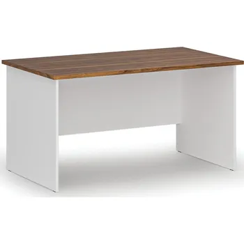 B2B Partner Kancelářský psací stůl PRIMO WHITE, 140x80 cm, bílá/ořech