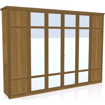 Šatní skříň Jitona Piano šatní skříň, 6 dveří, 4 zrcadla