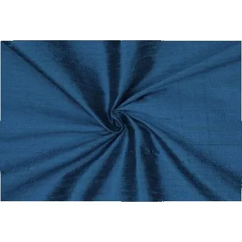 Hedvábný dupion, šanžánový, černo-tyrkysový, sartor.cz