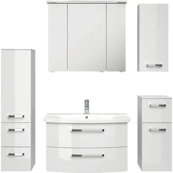 Koupelnový nábytek Koupelnová sestava Pelipal xpressline 4010 144 cm bílá vysoce lesklá 4010.0806111092