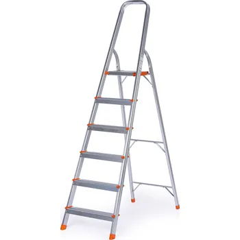 Žebřík B2B Partner Jednostranné hliníkové schůdky, 1x6 stupňů, výška 1,27 m