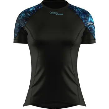 Dámské termoprádlo Dámské funkční triko krátký rukáv HEART LADY černá Bamboo Light New