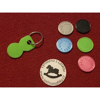 HandMade by VeJa Žeton do nákupního košíku - kratší čistý (21)