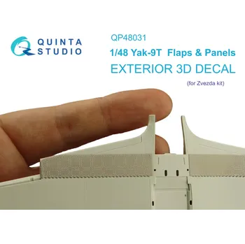 Plastikový model Quinta studio 1/48 Yak-9T Flaps and panels (ZVE)
