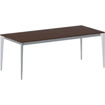 Psací stůl B2B Partner Jednací kancelářský stůl PRIMO ACTION, 200x90 cm, šedostříbrná podnož, ořech