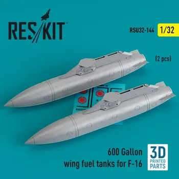 Plastikový model Reskit 1/32 600 Gal. wing fuel tanks F-16 (2 pcs.)