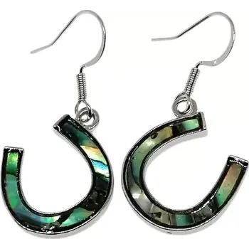 Náušnice Náušnice podkovičky s mušlí Paua - NOVINKA