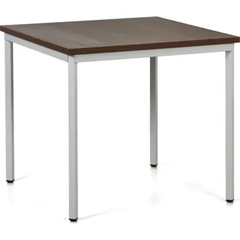 Jídelní stůl B2B Partner Jídelní stůl TRIVIA, 80x80 cm, šedá podnož, ořech