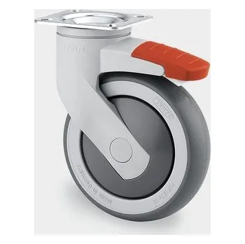 Pojezdové kolečko Tente Přístrojová kola TENTE pro hygienické provozy LEVINA, otočné s brzdou, 100 mm