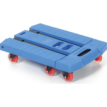 B2B Partner Transportní nastavitelná plošina, 6 kol, modrá