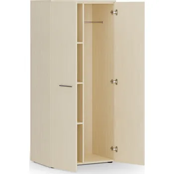 Nábytek B2B Partner Kancelářská šatní skříň PRIMO WOOD, 3 police, šatní tyč, 800 x 500 x 1781 mm, bříza