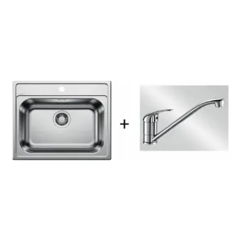 Nerezový dřez Blanco SET 01-A 25 DARAS nerez přírodní lesk + DARAS chrom