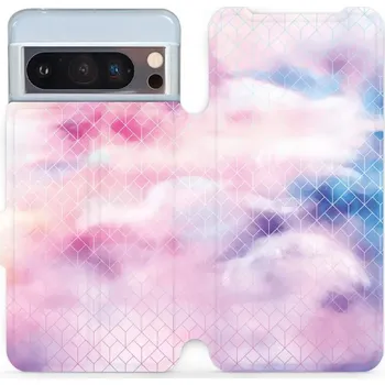 Pouzdro na mobilní telefon Flipové pouzdro Mobiwear - Google Pixel 8 Pro - MR02S Vodovkové obrazce (Knížkové flip pouzdro, obal, kryt na mobil Google Pixel 8 Pro - MR02S Vodovkové obrazce, materiál Umělá kůže + TPU - ochrana 360°, stojánek, silikonová vanička, magnetické zavírání)