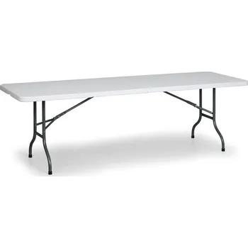 Zahradní stůl B2B Partner Cateringový stůl 2440 x 760 mm, skládací deska 74 cm Šedá