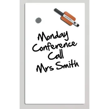 Bi-Office Skleněná magnetická tabule na zeď, 780 x 480 mm, bílá