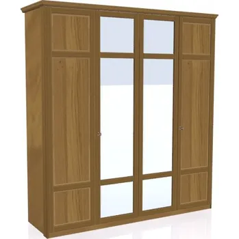 Šatní skříň Jitona Piano šatní skříň, 4 dveře, 2 zrcadla