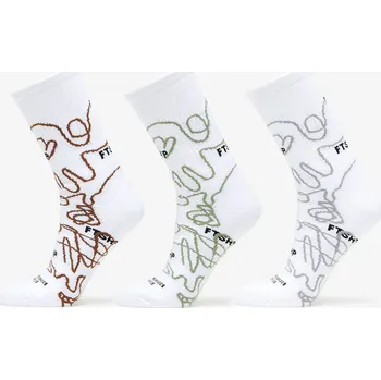 Ponožky Footshop The Bubble Socks 3-Pack Multicolour 39-42