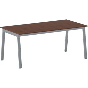 Psací stůl B2B Partner Jednací kancelářský stůl PRIMO BASIC, 180x90 cm, šedostříbrná podnož, třešeň
