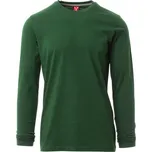 Payper Pineta – pánské tričko s dlouhým rukávem, prodloužený vyštíhlený střih, delší rukávy, dekorativní prošití Barva: zelená, Velikost: L