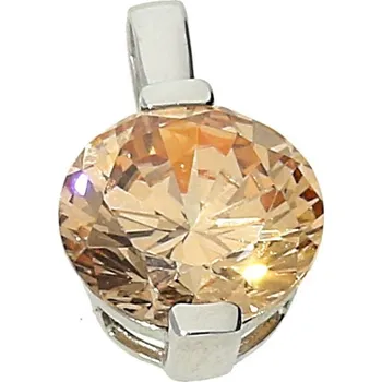 Přívěsek Goldstore Přívěsek z bílého zlata champagne zirkon Váha: 2.30 g