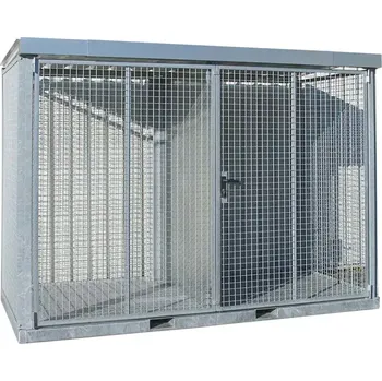 Klec pro skladování tlakových lahví s pevnou podlahou, stěna, 313,5 × 157 × 226 cm