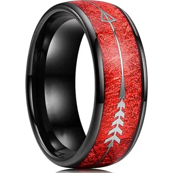 Prsten IZMAEL Prsten Arrow Červená KP32394 52mm KP32394