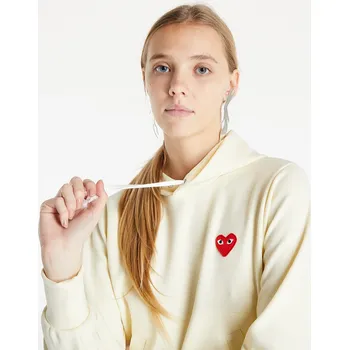 Dámská mikina Mikina Comme des Garçons PLAY Sweatshirt Knit Hoodie Ivory S
