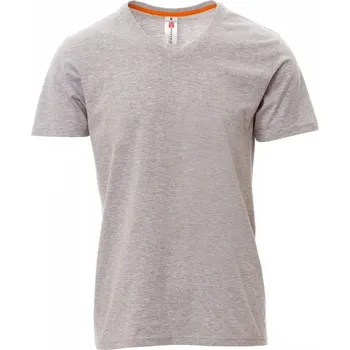Pánská mikina Payper Pánské tričko V-NECK MELANGE Barva: ŠEDÁ MELANŽOVÁ, Velikost: 5XL