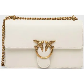 Kožená kabelka Pinko bílá barva, 100941.A0F1 00X, vel. ONE SIZE